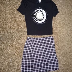Crop Top & Mini Skirt Combo